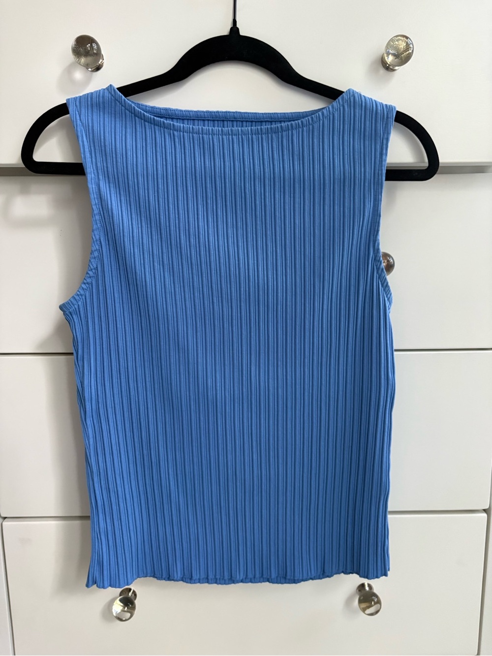 Madewell Ribbed Sleeveless Tank in Cornflower Blue